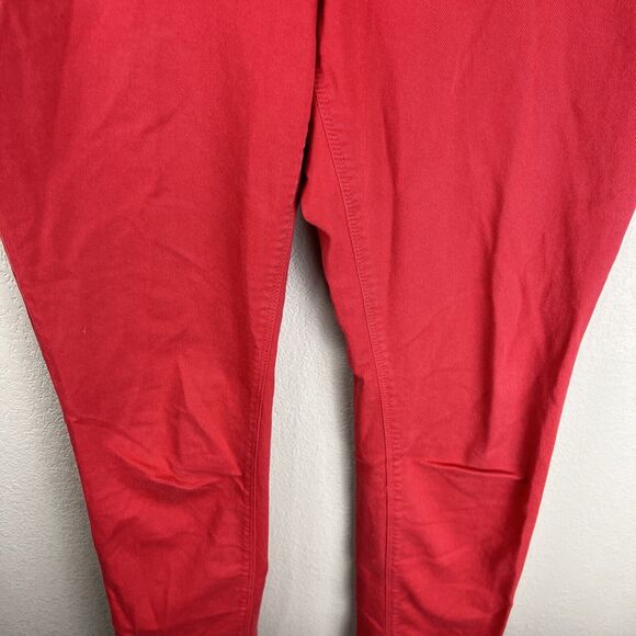 Escada Sport Pants Women EU 40 Red Denim 30 Skinny Preppy Capsule Vintage Boho - Picture 4 of 16